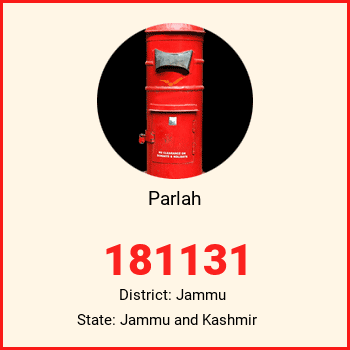 Parlah pin code, district Jammu in Jammu and Kashmir