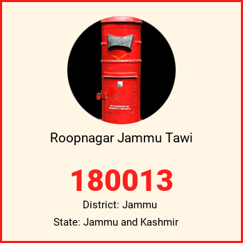 Roopnagar Jammu Tawi pin code, district Jammu in Jammu and Kashmir