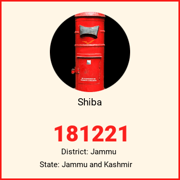 Shiba pin code, district Jammu in Jammu and Kashmir