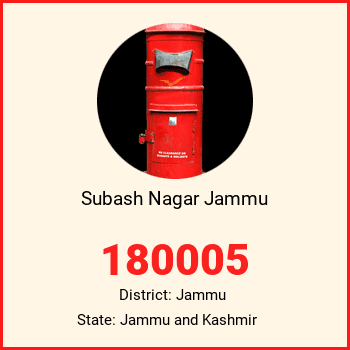 Subash Nagar Jammu pin code, district Jammu in Jammu and Kashmir