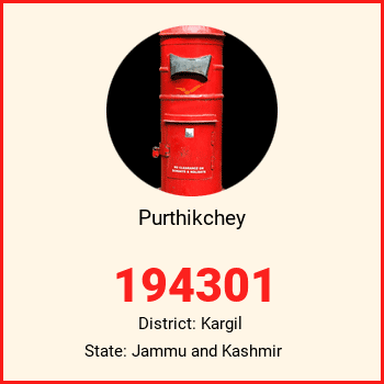 Purthikchey pin code, district Kargil in Jammu and Kashmir