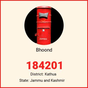 Bhoond pin code, district Kathua in Jammu and Kashmir