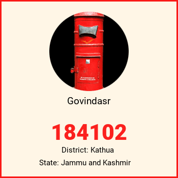 Govindasr pin code, district Kathua in Jammu and Kashmir
