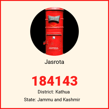 Jasrota pin code, district Kathua in Jammu and Kashmir