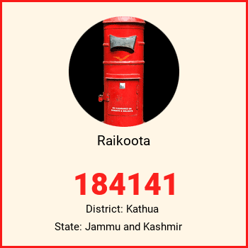 Raikoota pin code, district Kathua in Jammu and Kashmir