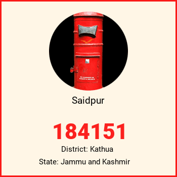 Saidpur pin code, district Kathua in Jammu and Kashmir