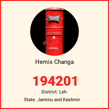 Hemis Changa pin code, district Leh in Jammu and Kashmir
