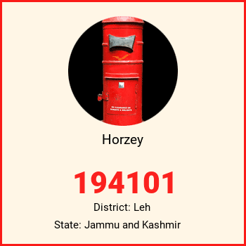 Horzey pin code, district Leh in Jammu and Kashmir
