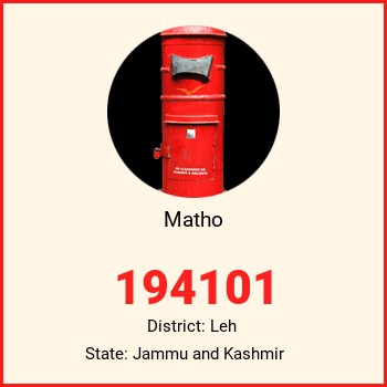 Matho pin code, district Leh in Jammu and Kashmir