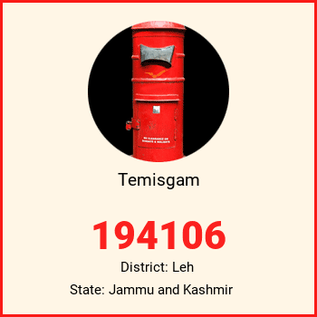 Temisgam pin code, district Leh in Jammu and Kashmir