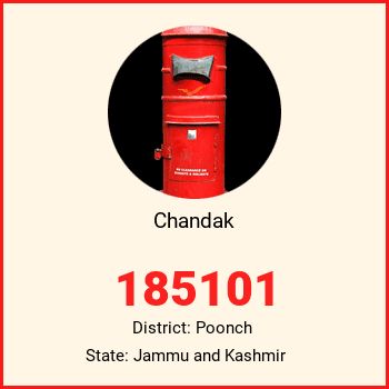 Chandak pin code, district Poonch in Jammu and Kashmir