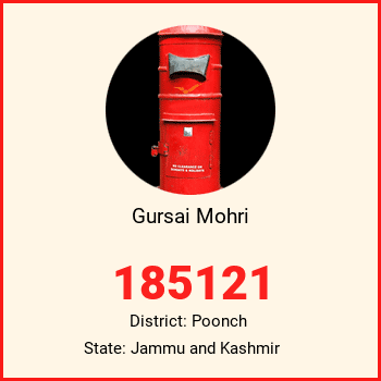 Gursai Mohri pin code, district Poonch in Jammu and Kashmir