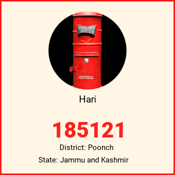 Hari pin code, district Poonch in Jammu and Kashmir