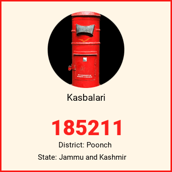 Kasbalari pin code, district Poonch in Jammu and Kashmir