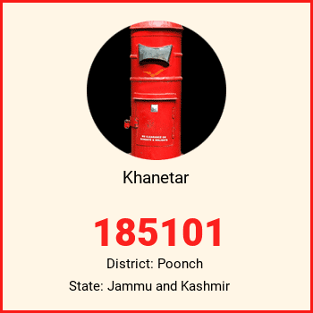 Khanetar pin code, district Poonch in Jammu and Kashmir
