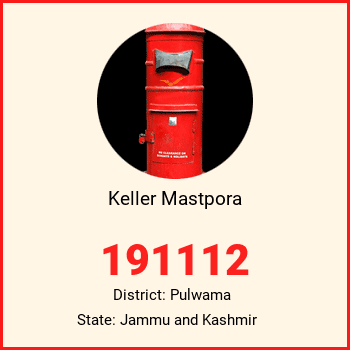 Keller Mastpora pin code, district Pulwama in Jammu and Kashmir