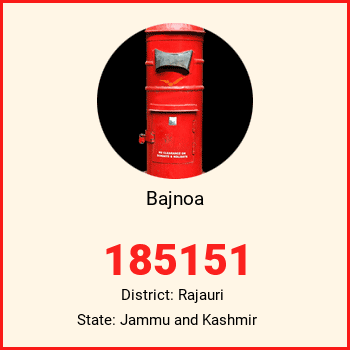 Bajnoa pin code, district Rajauri in Jammu and Kashmir