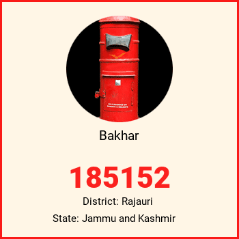 Bakhar pin code, district Rajauri in Jammu and Kashmir
