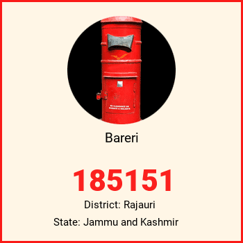 Bareri pin code, district Rajauri in Jammu and Kashmir