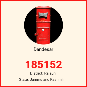 Dandesar pin code, district Rajauri in Jammu and Kashmir