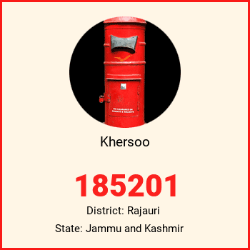 Khersoo pin code, district Rajauri in Jammu and Kashmir