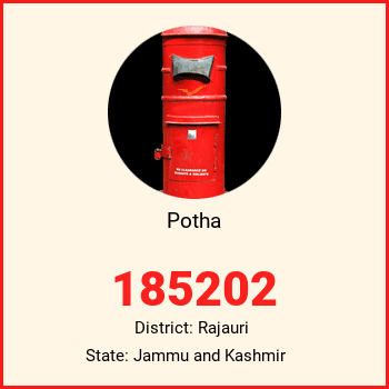 Potha pin code, district Rajauri in Jammu and Kashmir