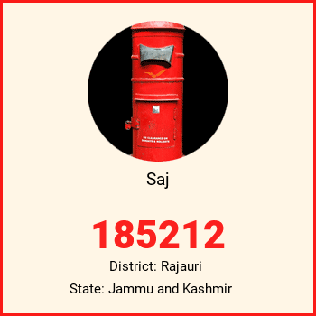 Saj pin code, district Rajauri in Jammu and Kashmir