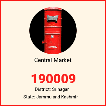 Central Market pin code, district Srinagar in Jammu and Kashmir