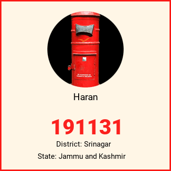 Haran pin code, district Srinagar in Jammu and Kashmir