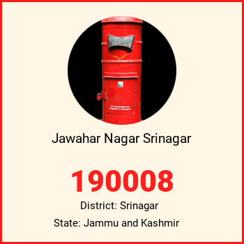 Jawahar Nagar Srinagar pin code, district Srinagar in Jammu and Kashmir