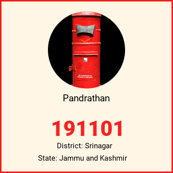 Pandrathan pin code, district Srinagar in Jammu and Kashmir