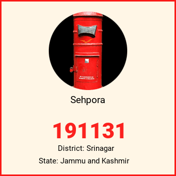 Sehpora pin code, district Srinagar in Jammu and Kashmir
