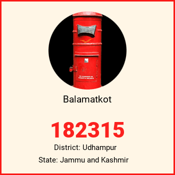 Balamatkot pin code, district Udhampur in Jammu and Kashmir
