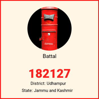 Battal pin code, district Udhampur in Jammu and Kashmir
