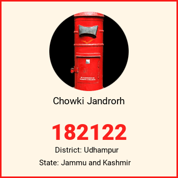 Chowki Jandrorh pin code, district Udhampur in Jammu and Kashmir