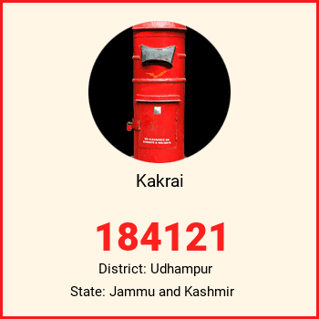 Kakrai pin code, district Udhampur in Jammu and Kashmir