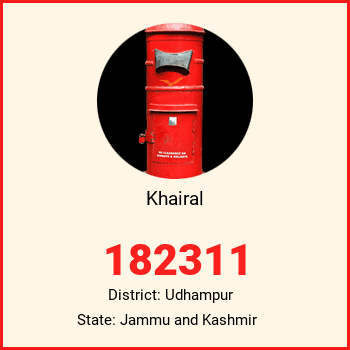 Khairal pin code, district Udhampur in Jammu and Kashmir