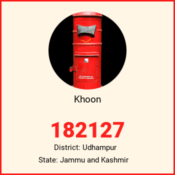 Khoon pin code, district Udhampur in Jammu and Kashmir