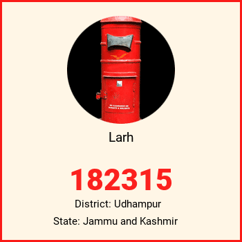 Larh pin code, district Udhampur in Jammu and Kashmir