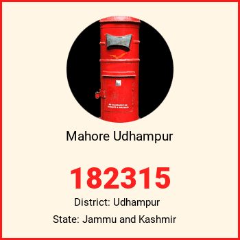 Mahore Udhampur pin code, district Udhampur in Jammu and Kashmir