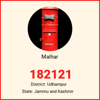 Malhar pin code, district Udhampur in Jammu and Kashmir