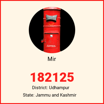Mir pin code, district Udhampur in Jammu and Kashmir