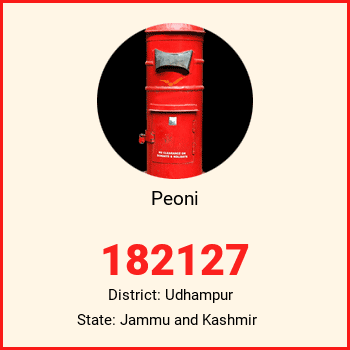 Peoni pin code, district Udhampur in Jammu and Kashmir