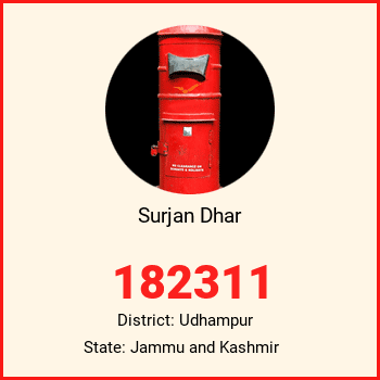 Surjan Dhar pin code, district Udhampur in Jammu and Kashmir