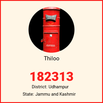 Thiloo pin code, district Udhampur in Jammu and Kashmir