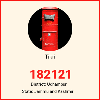Tikri pin code, district Udhampur in Jammu and Kashmir