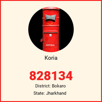 Koria pin code, district Bokaro in Jharkhand