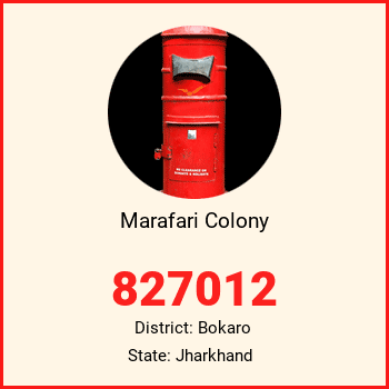 Marafari Colony pin code, district Bokaro in Jharkhand