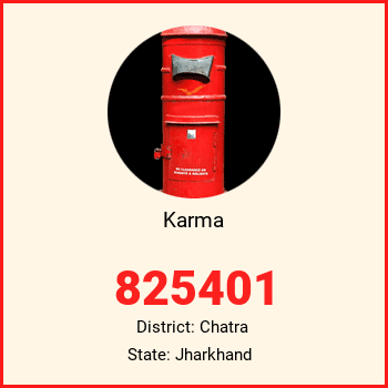 Karma pin code, district Chatra in Jharkhand