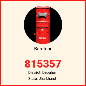 Baratanr pin code, district Deoghar in Jharkhand